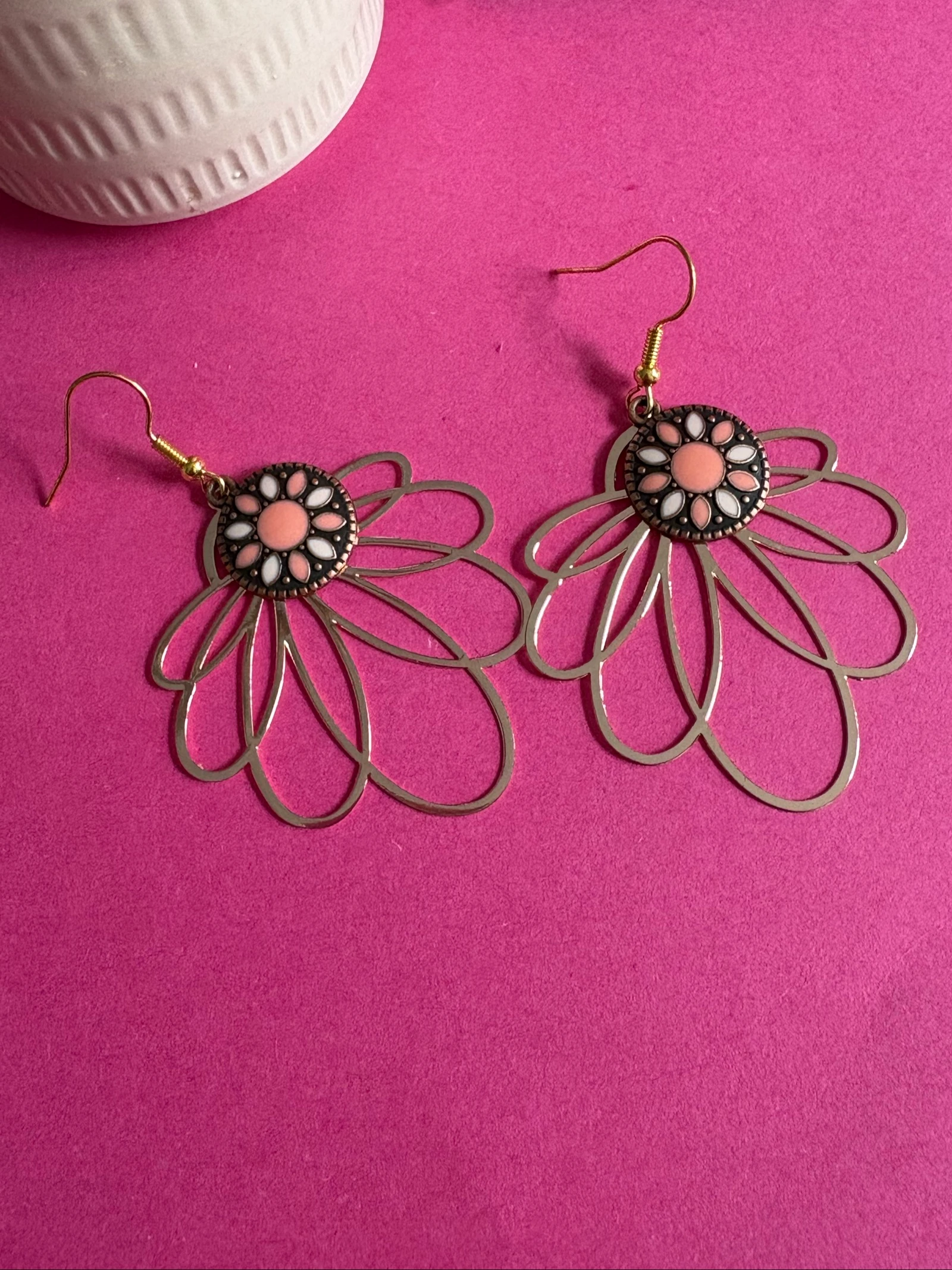 Brincos pendentes "Fleur" - Estilo Boêmio & Romântico – photo 4